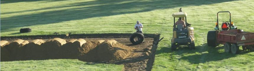 Baseball in-field mix installation