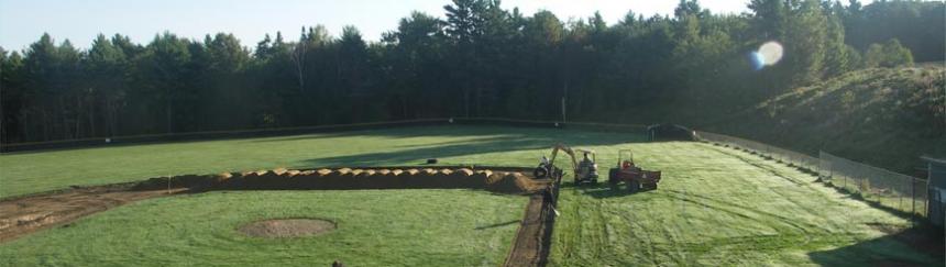 Falmouth High School baseball field Baseball infield installation