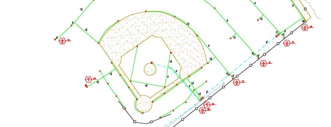Baseball field irrigation plan